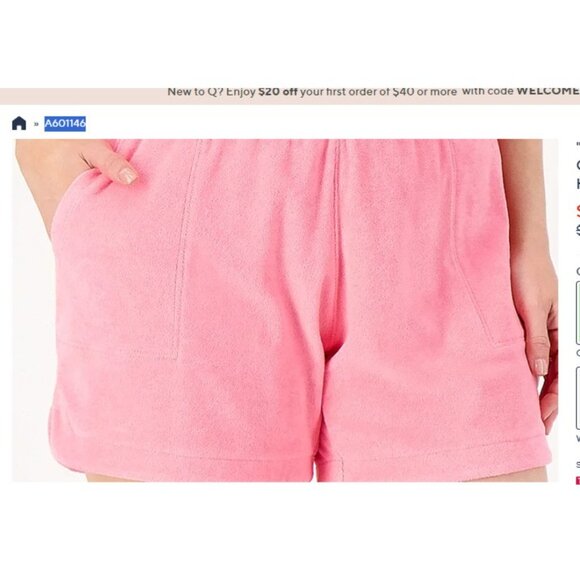 Belle Beach by Kim GravelPoolside  Curved Hem Shorts Pink Lemonade 2X A601146 - Picture 2 of 2